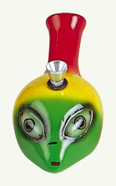 Ceramic 'rasta' smoking pipe