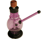 acrylic purple cannabis bong