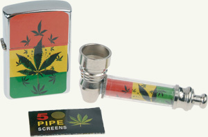 amsterdam metal smoking gift set