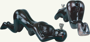 ceramic bend over woman bong