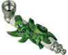 metal double stoned weed leaf smoking pipe
