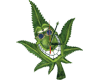 smiling cannabis clock