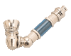 Metal 'blue' smoking pipe