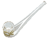 Glass 'cannabis' smoking pipe