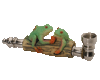 Metal 'frogs' smoking pipe