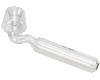 Glass 'grass' smoking pipe