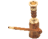 handmade 'brass wood' hookah