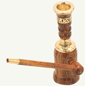 handmade 'brass wood' hookah