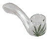 Glass 'leafe' smoking pipe