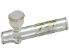 Glass 'short' smoking pipe