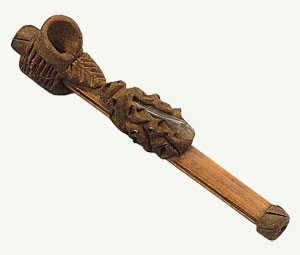 handmade 'cannabis' smoking pipe