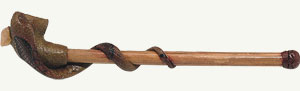 handmade 'snake' smoking pipe