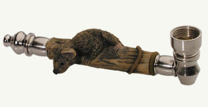 Metal 'koala' smoking pipe