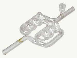 Glass 'trippy' smoking pipe
