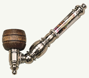 Metal 'cobra' smoking pipe