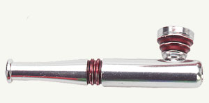 Metal 'high' smoking pipe