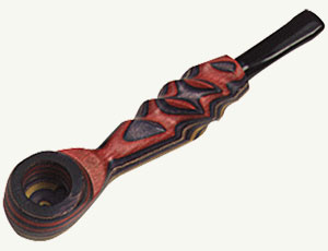 Wooden 'haze' smoking pipe