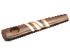 Wooden 'stripe' smoking pipe