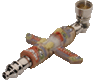 Metal 'totem' smoking pipe