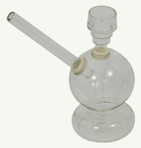 glass small cannabis waterpipe