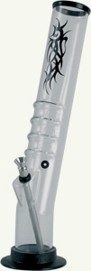 acrylic tattoo large clear bong