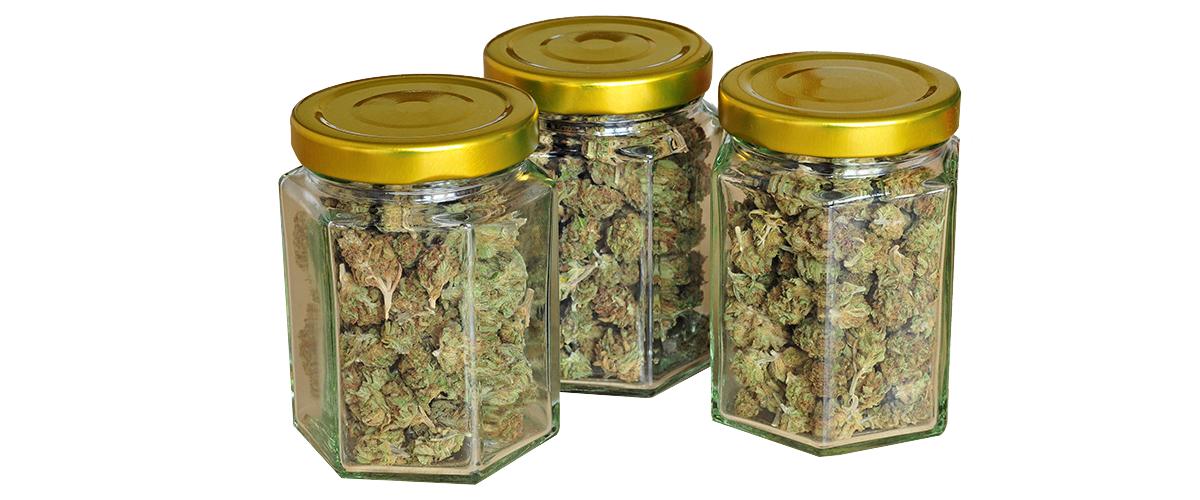 keep the weed in glass jars