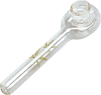 Glass Spoon Cannabis Smoking Pipe