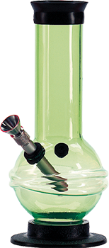 acrylic green marijuana bong