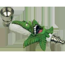Metal Laughing Cannabis Leaf Smoking Pipe