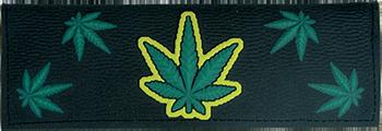 Plastic wallet marihuana leaf design
