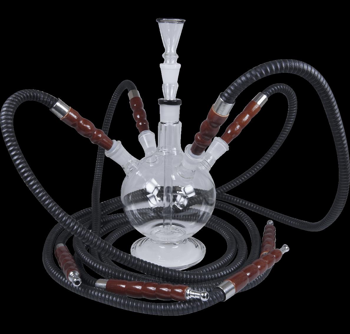 Glass 4 Way Party Hookah