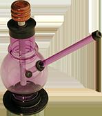 acrylic purple cannabis bong