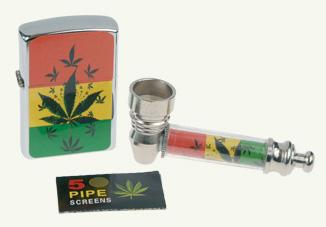 rasta cannabis leaf gift set