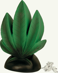 marijuana leaf lamp