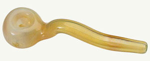 golden colour changing glass pipe 7