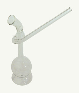 glass pot cannabis smoking pipe