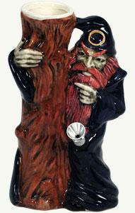 ceramic wizard with tree bong